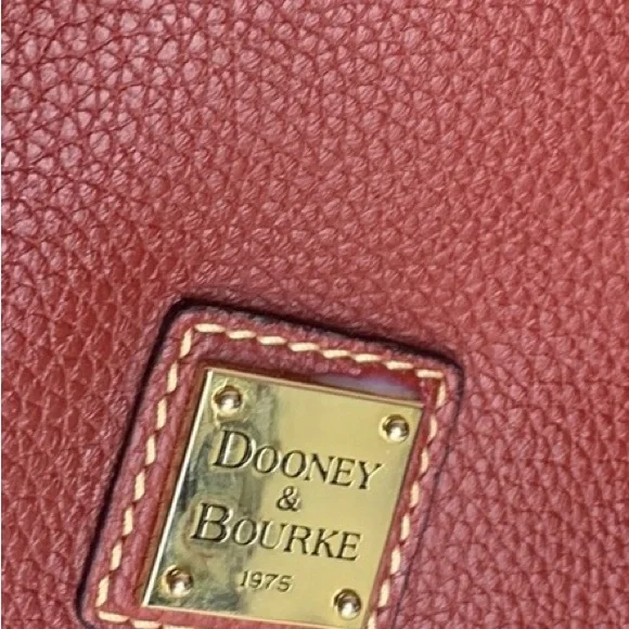 Dooney & Bourke Wine Red Pebbled Tassel Shoulder Bag